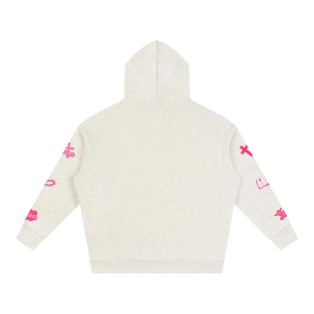 WSHD Pink Oversize Fleeced Hoodie