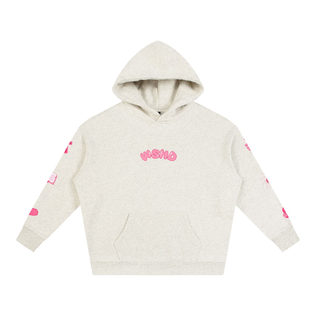 WSHD Pink Oversize Fleeced Hoodie