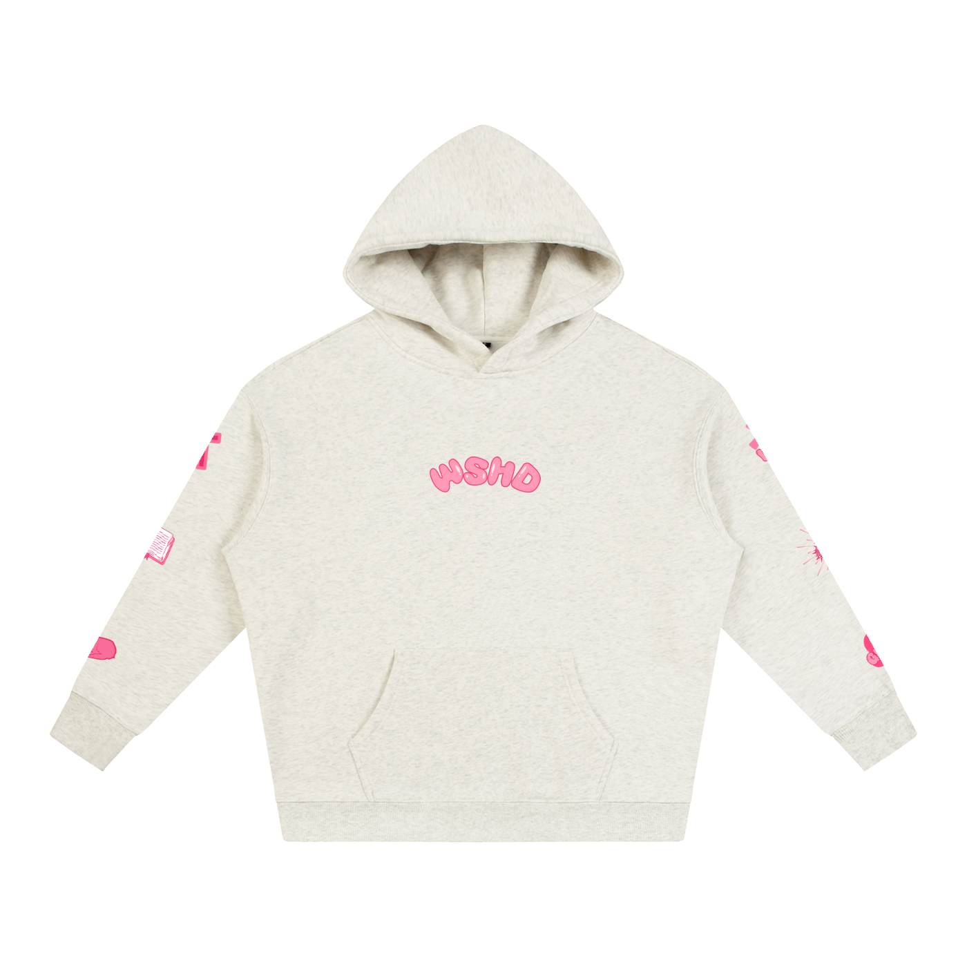 WSHD Pink Oversize Fleeced Hoodie